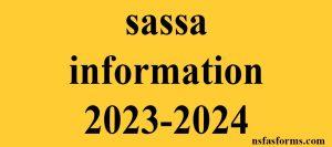 sassa information 2023-2024