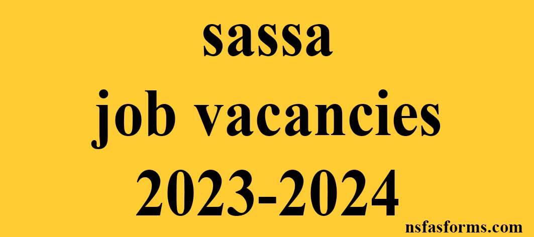 Sassa Job Vacancies 2023 2024 Sassa Online Application   Sassa Job Vacancies 2023 2024 