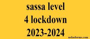 sassa level 4 lockdown 2023-2024