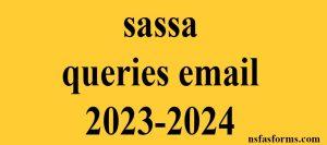 sassa queries email 2023-2024