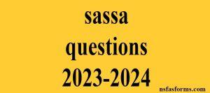 sassa questions 2023-2024