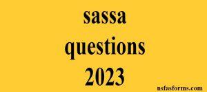 sassa questions 2023