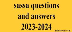 sassa questions and answers 2023-2024