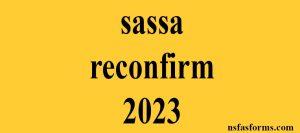 sassa reconfirm 2023