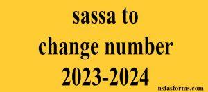 sassa to change number 2023-2024