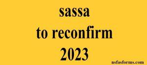 sassa to reconfirm 2023