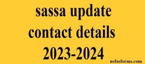 sassa update contact details 2023-2024