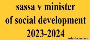 sassa v minister of social development 2023-2024