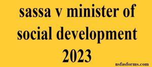 sassa v minister of social development 2023