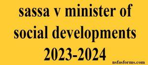 sassa v minister of social developments 2023-2024