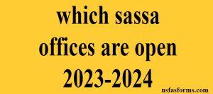 which sassa offices are open 2023-2024