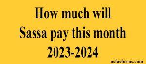 How much will Sassa pay this month 2023-2024