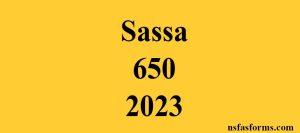 Sassa 650 2023