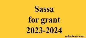 Sassa for grant 2023-2024