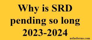 Why is SRD pending so long 2023-2024