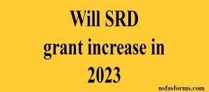 Will SRD grant increase in 2023
