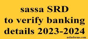 sassa SRD to verify banking details 2023-2024