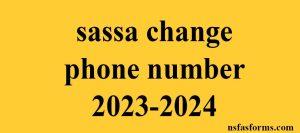 sassa change phone number 2023-2024