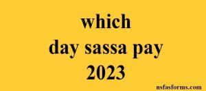 which day sassa pay 2023